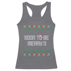 Soon To Be Merry'd Christmas Racerback Tank Top Engaged Couple Matching TS10 Charcoal Print Your Wear