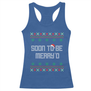 Soon To Be Merry'd Christmas Racerback Tank Top Engaged Couple Matching TS10 Royal Blue Print Your Wear