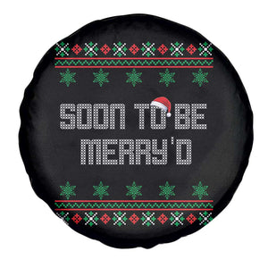 Soon To Be Merry'd Christmas Spare Tire Cover Engaged Couple Matching TS10 Print Your Wear