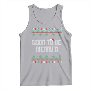 Soon To Be Merry'd Christmas Tank Top Engaged Couple Matching TS10 Athletic Heather Print Your Wear