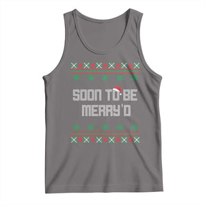 Soon To Be Merry'd Christmas Tank Top Engaged Couple Matching TS10 Deep Heather Print Your Wear