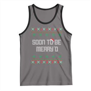 Soon To Be Merry'd Christmas Tank Top Engaged Couple Matching TS10 Deep Heather Black Print Your Wear