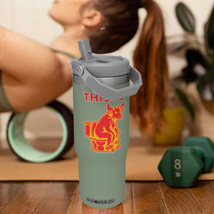 This Is Bull Shit Flip Straw Tumbler Bullshit Sarcastic Embarrassing Gag Gifts TS10 One Size: 30 oz Moss Green Print Your Wear