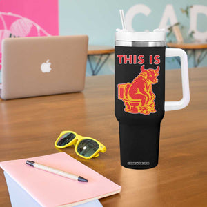 This Is Bull Shit Tumbler With Handle Bullshit Sarcastic Embarrassing Gag Gifts TS10 Print Your Wear