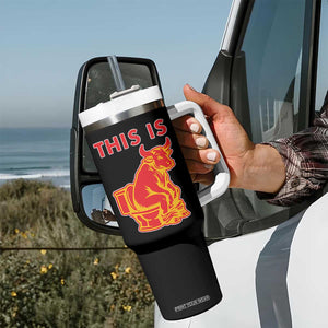 This Is Bull Shit Tumbler With Handle Bullshit Sarcastic Embarrassing Gag Gifts TS10 Print Your Wear