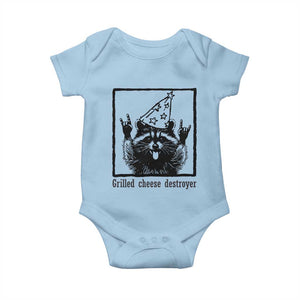 Vintage Raccoon Baby Onesie Retro Silly Trash Panda Meme TS10 Light Blue Print Your Wear