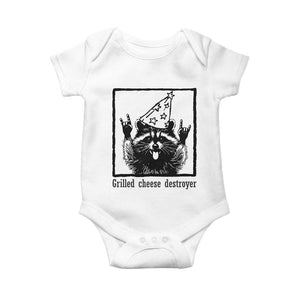 Vintage Raccoon Baby Onesie Retro Silly Trash Panda Meme TS10 White Print Your Wear
