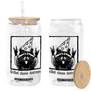 Vintage Raccoon Glass Can Retro Silly Trash Panda Meme TS10 Print Your Wear