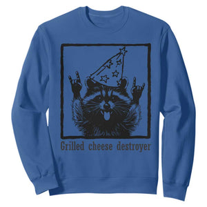 Vintage Raccoon Sweatshirt Retro Silly Trash Panda Meme TS10 Royal Blue Print Your Wear