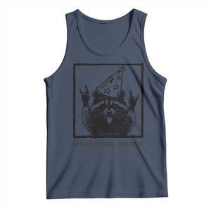 Vintage Raccoon Tank Top Retro Silly Trash Panda Meme TS10 Navy Print Your Wear