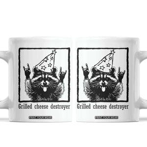 Vintage Raccoon Coffee Mug Retro Silly Trash Panda Meme TS10 White Print Your Wear