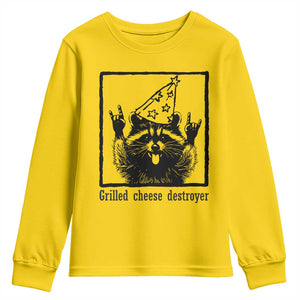 Vintage Raccoon Youth Sweatshirt Retro Silly Trash Panda Meme TS10 Daisy Print Your Wear