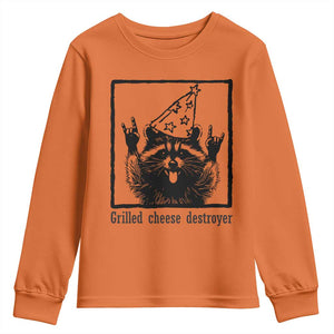 Vintage Raccoon Youth Sweatshirt Retro Silly Trash Panda Meme TS10 Orange Print Your Wear