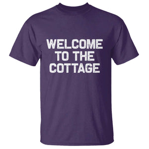 Welcome To The Cottage T Shirt TS10 Purple Print Your Wear