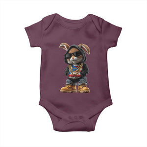 Bunny Puerto Rican Flag Baby Onesie Puerto Rican Taino Boricua Vibes TS10 Maroon Print Your Wear