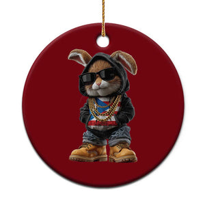 Bunny Puerto Rican Flag Ceramic Ornament Puerto Rican Taino Boricua Vibes TS10 1pc Red Print Your Wear