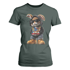 Bunny Puerto Rican Flag T Shirt For Women Puerto Rican Taino Boricua Vibes TS10 Dark Forest Green Print Your Wear