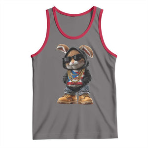 Bunny Puerto Rican Flag Tank Top Puerto Rican Taino Boricua Vibes TS10 Deep Heather Red Print Your Wear