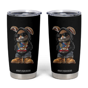 Bunny Puerto Rican Flag Tumbler Cup Puerto Rican Taino Boricua Vibes TS10 Black Print Your Wear