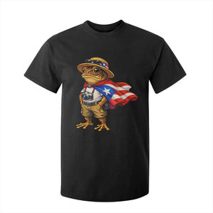 Coqui Frog Puerto Rico Flag T Shirt For Kid Puerto Rican Taino Boricua Vibes TS10 Black Print Your Wear