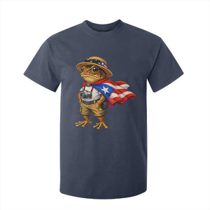 Coqui Frog Puerto Rico Flag T Shirt For Kid Puerto Rican Taino Boricua Vibes TS10 Navy Print Your Wear