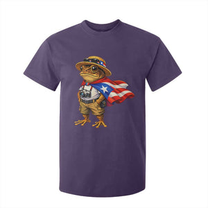 Coqui Frog Puerto Rico Flag T Shirt For Kid Puerto Rican Taino Boricua Vibes TS10 Purple Print Your Wear