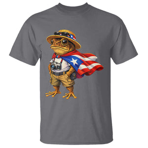 Coqui Frog Puerto Rico Flag T Shirt Puerto Rican Taino Boricua Vibes TS10 Charcoal Print Your Wear