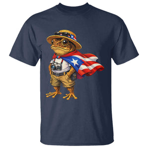 Coqui Frog Puerto Rico Flag T Shirt Puerto Rican Taino Boricua Vibes TS10 Navy Print Your Wear