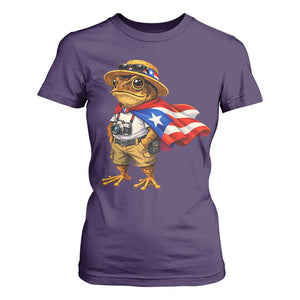 Coqui Frog Puerto Rico Flag T Shirt For Women Puerto Rican Taino Boricua Vibes TS10 Purple Print Your Wear