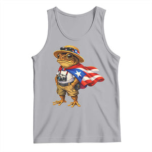Coqui Frog Puerto Rico Flag Tank Top Puerto Rican Taino Boricua Vibes TS10 Athletic Heather Print Your Wear