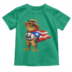 Coqui Frog Puerto Rico Flag Toddler T Shirt Puerto Rican Taino Boricua Vibes TS10 Irish Green Print Your Wear