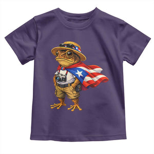Coqui Frog Puerto Rico Flag Toddler T Shirt Puerto Rican Taino Boricua Vibes TS10 Purple Print Your Wear