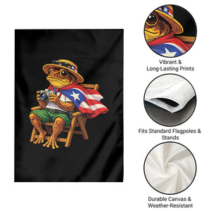 Funny Coqui Frog Puerto Rico Flag Garden Flag Puerto Rican Taino Boricua Hispanic TS10 Print Your Wear