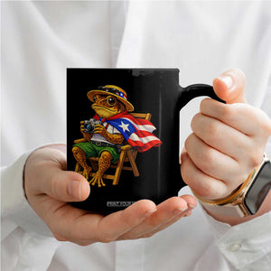 Funny Coqui Frog Puerto Rico Flag Coffee Mug Puerto Rican Taino Boricua Hispanic TS10 Print Your Wear
