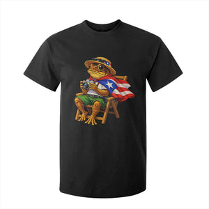 Funny Coqui Frog Puerto Rico Flag T Shirt For Kid Puerto Rican Taino Boricua Hispanic TS10 Black Print Your Wear