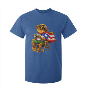 Funny Coqui Frog Puerto Rico Flag T Shirt For Kid Puerto Rican Taino Boricua Hispanic TS10 Royal Blue Print Your Wear