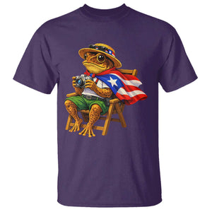 Funny Coqui Frog Puerto Rico Flag T Shirt Puerto Rican Taino Boricua Hispanic TS10 Purple Print Your Wear