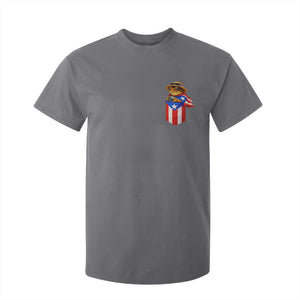 Funny Coqui Frog Puerto Rico Flag T Shirt For Kid Puerto Rican Taino Buricua Pocket Borinquen TS10 Charcoal Print Your Wear