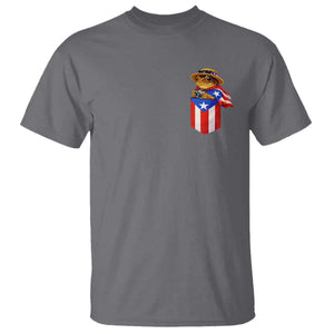 Funny Coqui Frog Puerto Rico Flag T Shirt Puerto Rican Taino Buricua Pocket Borinquen TS10 Charcoal Print Your Wear