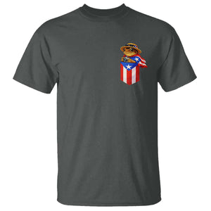Funny Coqui Frog Puerto Rico Flag T Shirt Puerto Rican Taino Buricua Pocket Borinquen TS10 Dark Heather Print Your Wear