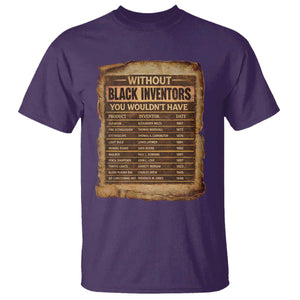Black Inventors T Shirt Afro African Melanin Black History Month Juneteenth TS10 Purple Print Your Wear