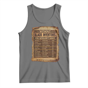 Black Inventors Tank Top Afro African Melanin Black History Month Juneteenth TS10 Black Heather Print Your Wear