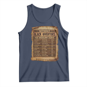 Black Inventors Tank Top Afro African Melanin Black History Month Juneteenth TS10 Navy Print Your Wear