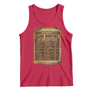 Black Inventors Tank Top Afro African Melanin Black History Month Juneteenth TS10 Red Print Your Wear