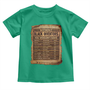 Black Inventors Toddler T Shirt Afro African Melanin Black History Month Juneteenth TS10 Irish Green Print Your Wear