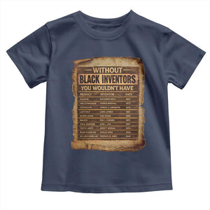 Black Inventors Toddler T Shirt Afro African Melanin Black History Month Juneteenth TS10 Navy Print Your Wear