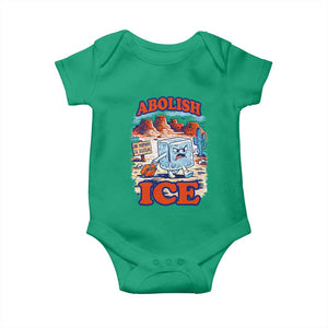 Abolish Ice Protest Baby Onesie Retro Protest No Human Is Illegal TS10 Irish Green Print Your Wear