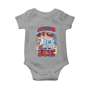 Abolish Ice Protest Baby Onesie Retro Protest No Human Is Illegal TS10 Sport Gray Print Your Wear