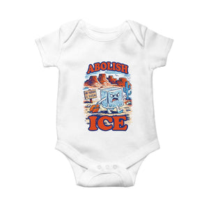 Abolish Ice Protest Baby Onesie Retro Protest No Human Is Illegal TS10 White Print Your Wear