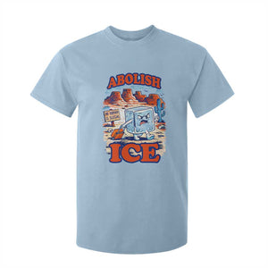 Abolish Ice Protest T Shirt For Kid Retro Protest No Human Is Illegal TS10 Light Blue Print Your Wear